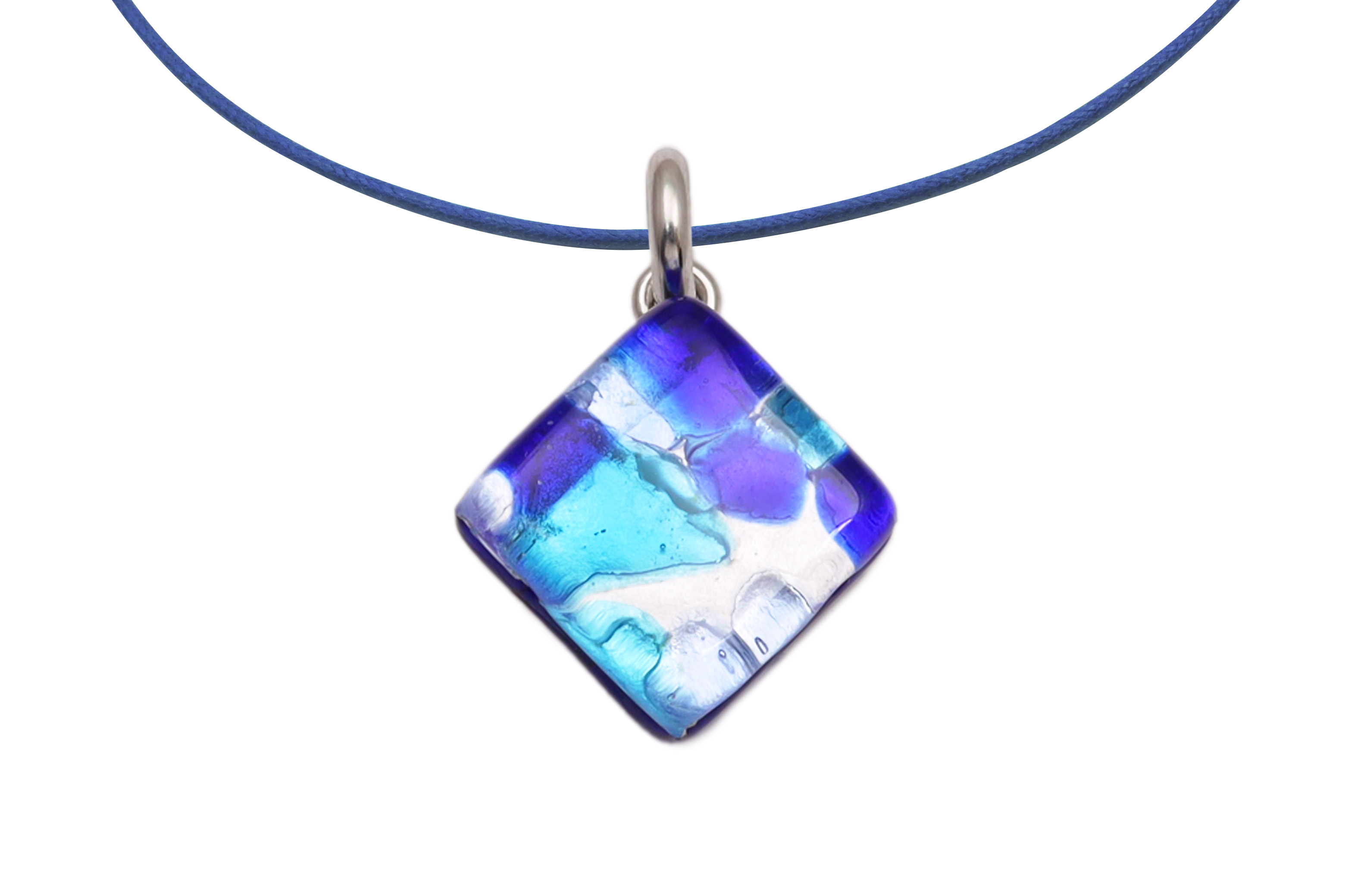 ムラーノグラスペンダント　スクエア型ペンダントトップ15mm