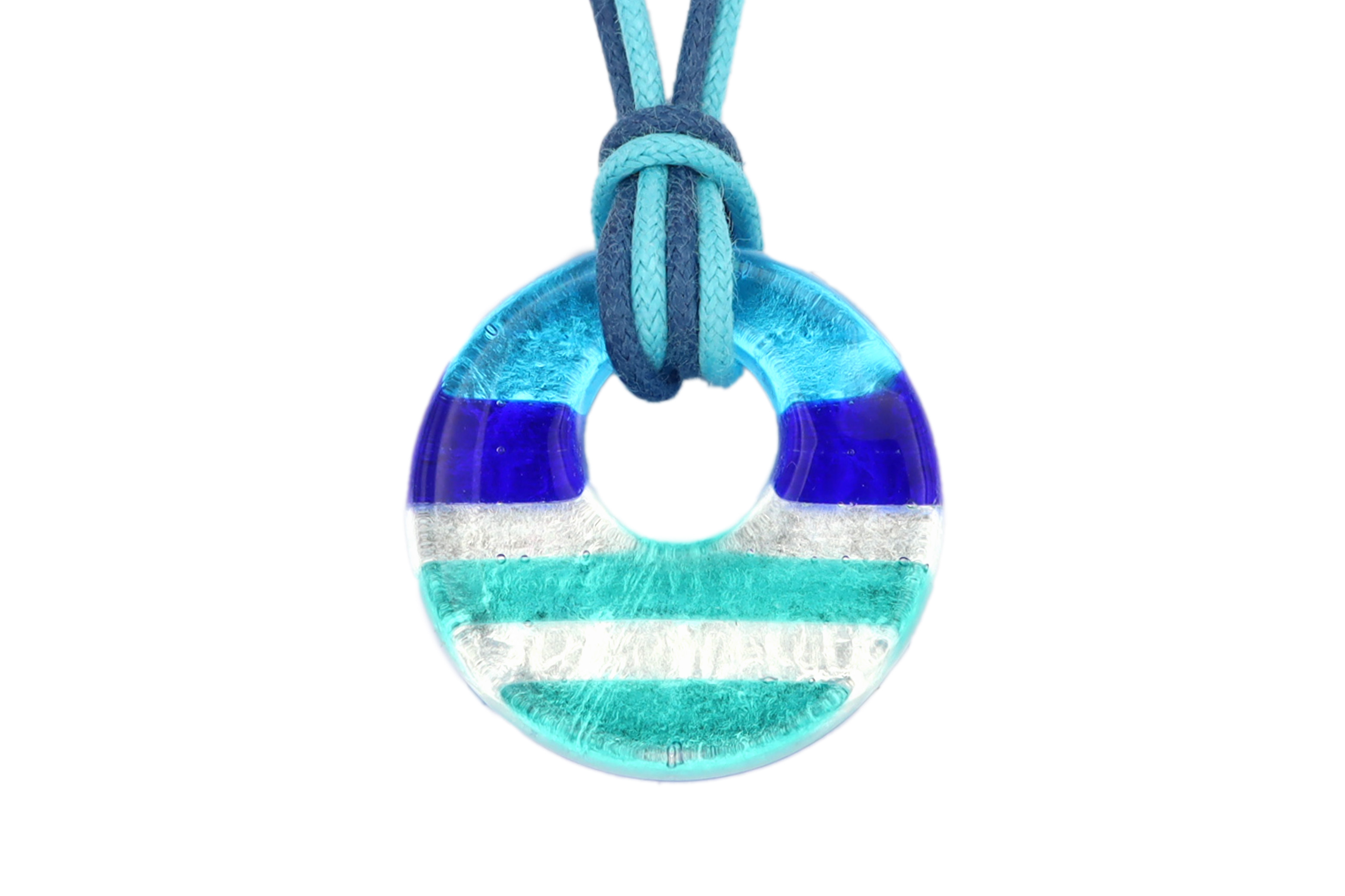 ムラーノグラスペンダント　ドーナツ型ペンダントトップ25mm