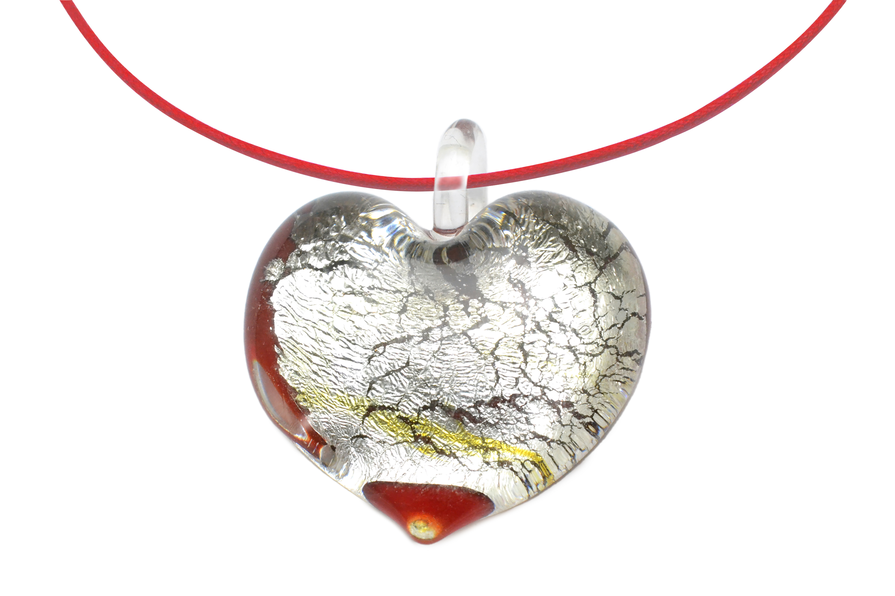 ランプワーク　ハートペンダント