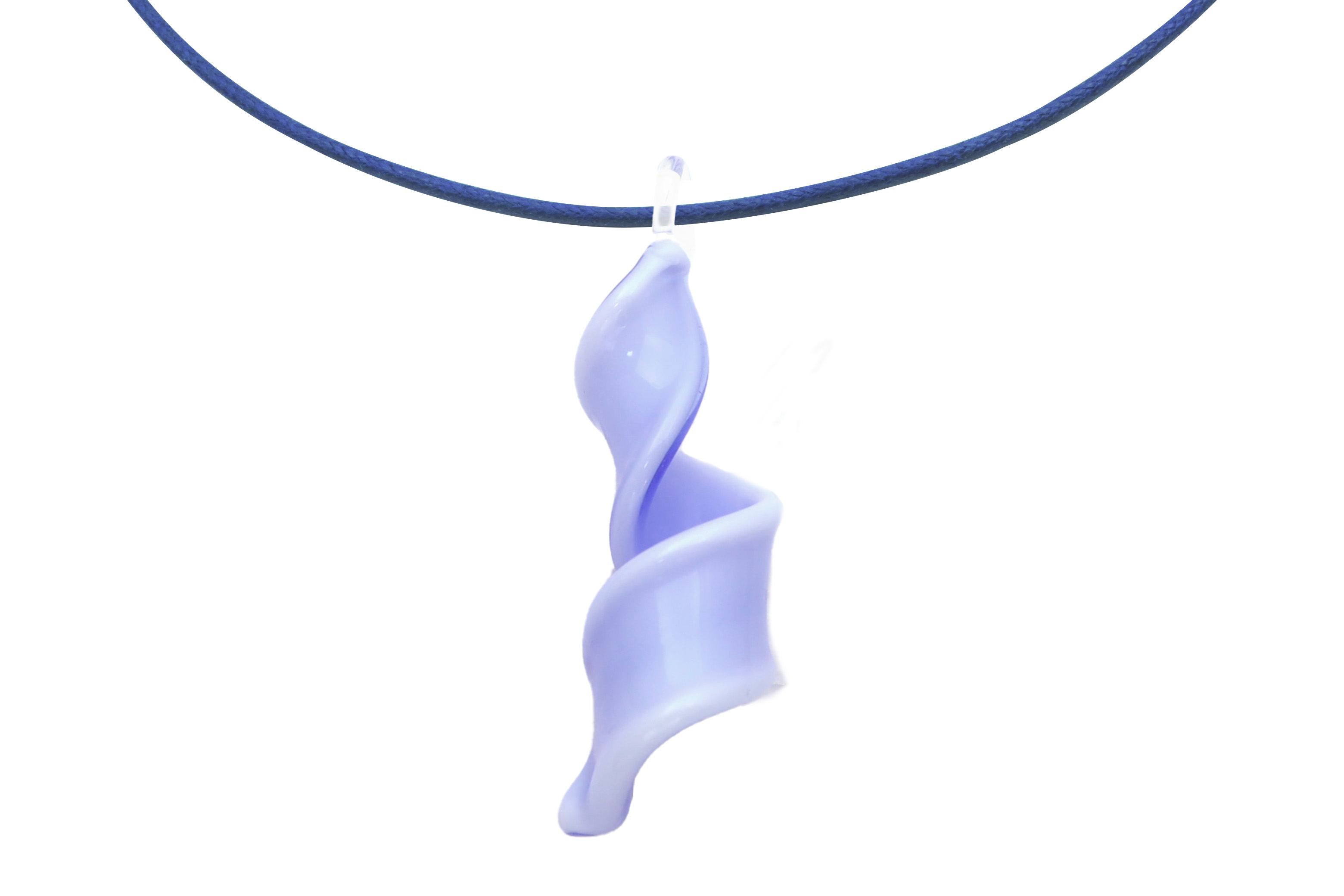 ランプワーク　スパイラル型ペンダント