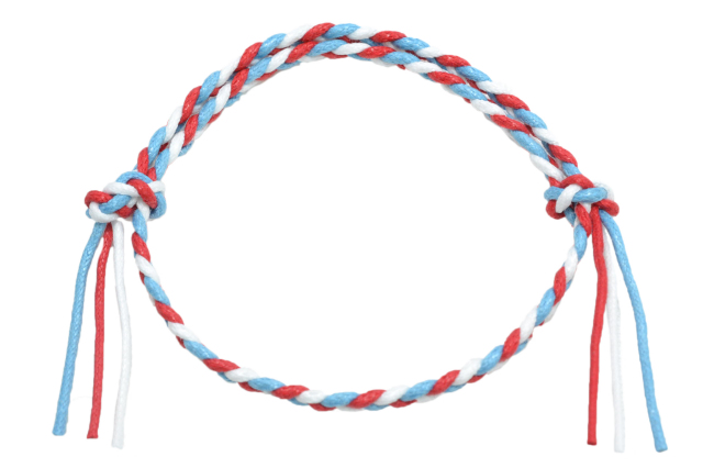 イタリア製コットン　ブレスレット＆アンクレット　フリーサイズタイプ　オランダカラー