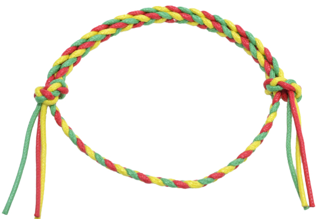 イタリア製コットン　ブレスレット＆アンクレット　フリーサイズタイプ　ガーナカラー