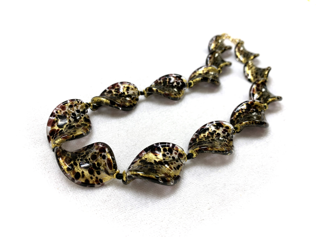 ベネチアンビーズネックレス　エレガンテ　フォリアーメ