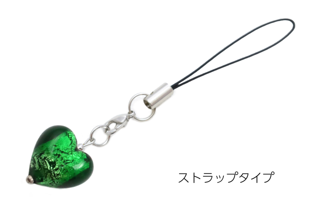 ムラーノグラスペンダント ハート型