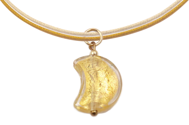 ベネチアンビーズ　三日月型