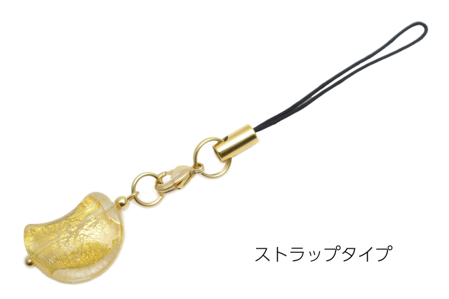 ベネチアンビーズ　三日月型