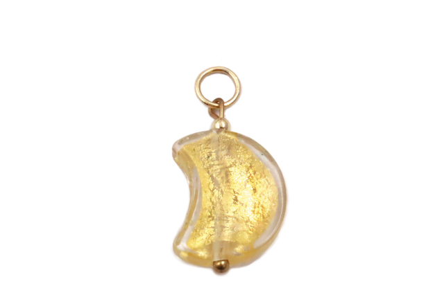 ベネチアンビーズ　三日月型