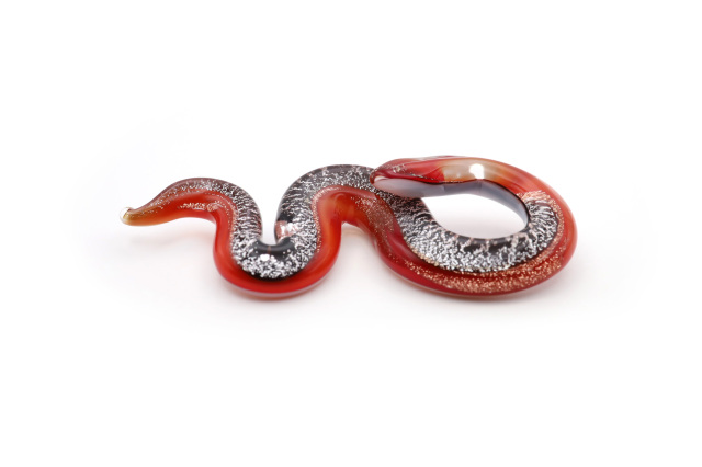 ムラーノグラス 蛇型ペンダント