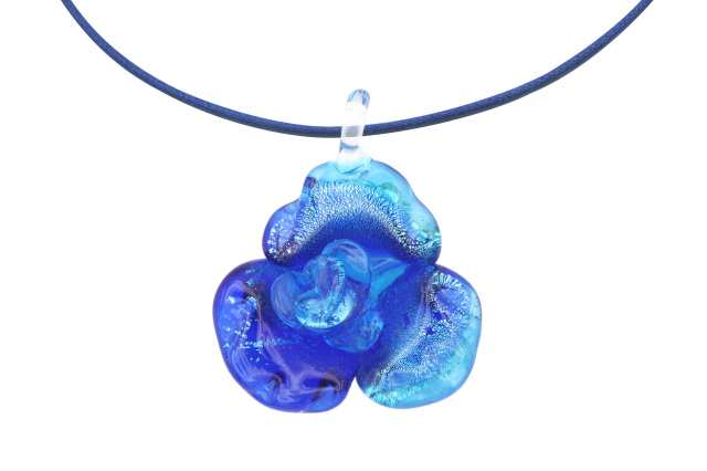 ムラーノグラス バラのペンダント