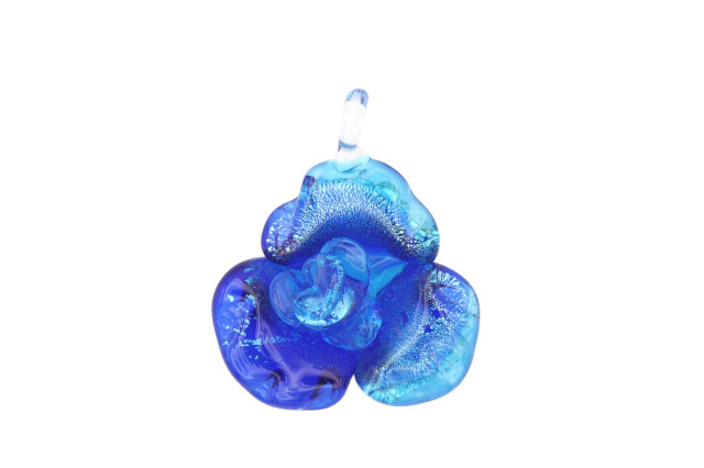 ムラーノグラス　バラのペンダント