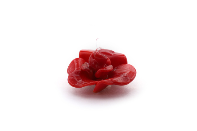 ムラーノグラス　バラのペンダント