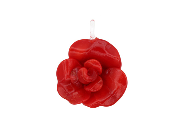 ムラーノグラス　バラのペンダント