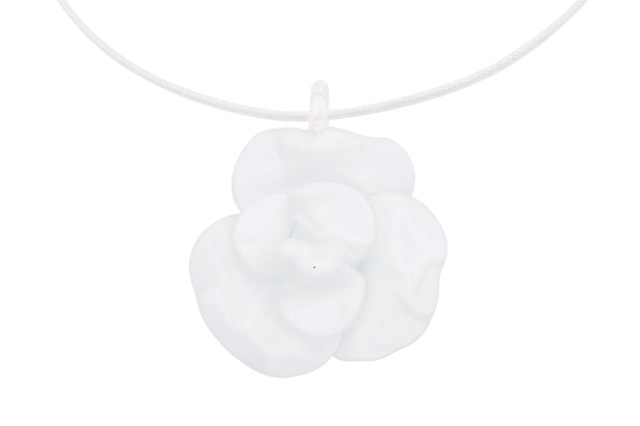 ムラーノグラス　バラのペンダント