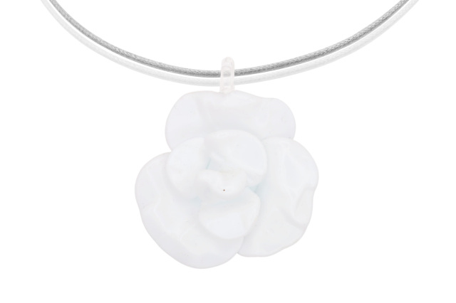 ムラーノグラス　バラのペンダント