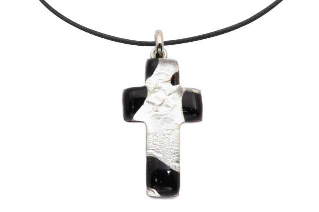 ムラーノグラスペンダント　クロス型ペンダントトップ