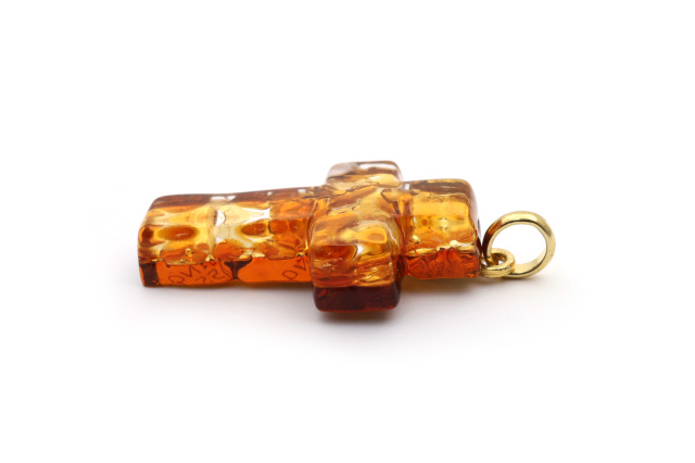 ムラーノグラスペンダント　クロス型ペンダントトップ