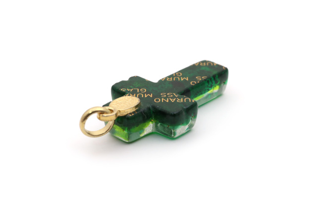 ムラーノグラスペンダント　クロス型ペンダントトップ