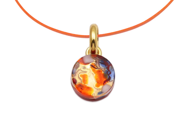 ムラーノグラスペンダント サークル型ペンダントトップ11mm