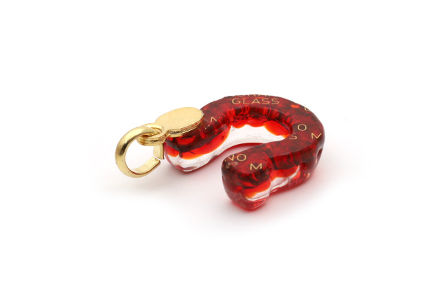 ムラーノグラスペンダント　馬蹄のペンダントトップ