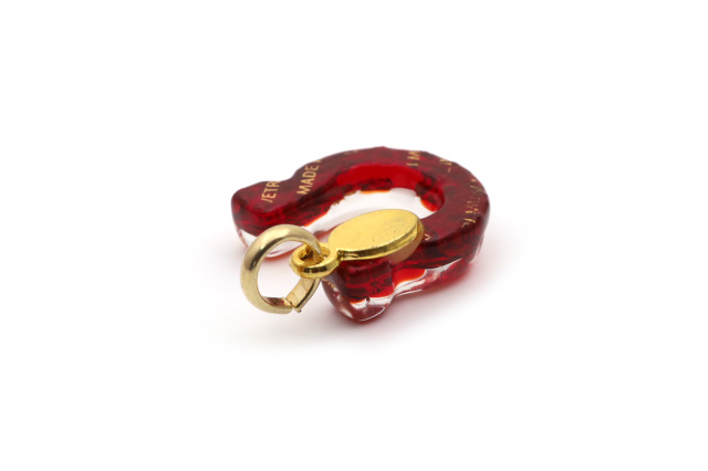 ムラーノグラスペンダント　馬蹄のペンダントトップ