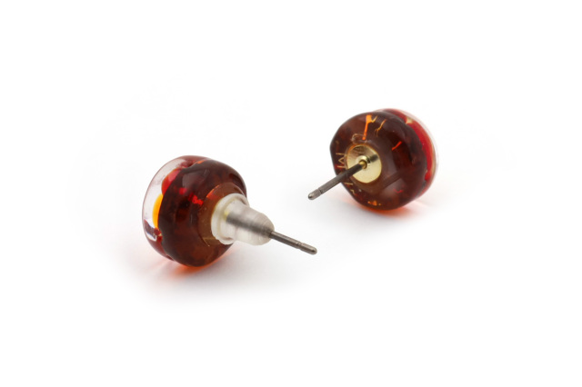 ムラーノグラス　サークル型ピアス