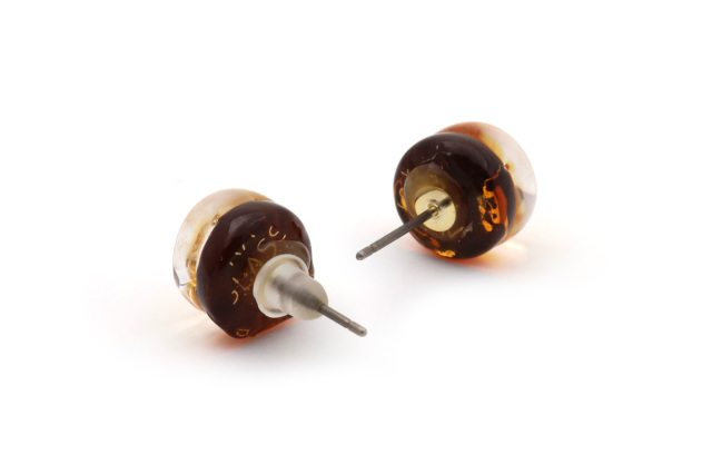 ムラーノグラス　サークル型ピアス