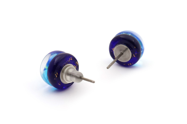 ムラーノグラス　サークル型ピアス