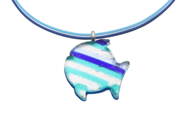 ムラーノグラスペンダント　魚型ペンダントトップ