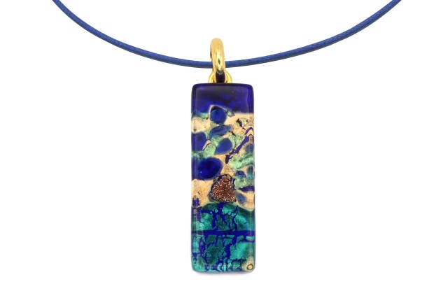 ムラーノグラスペンダント スクエア型ペンダントトップ30mm×10mm