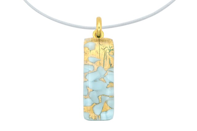 ムラーノグラスペンダント スクエア型ペンダントトップ30mm×10mm