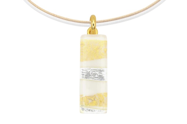 ムラーノグラスペンダント　スクエア型ペンダントトップ30mm×10mm