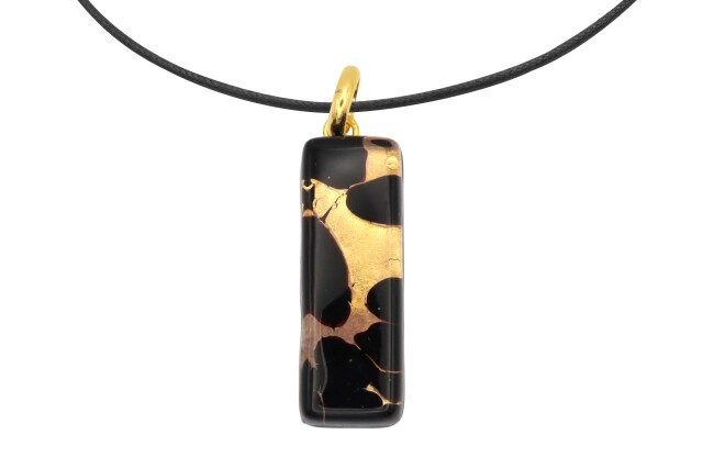 ムラーノグラスペンダント　スクエア型ペンダントトップ30mm×10mm