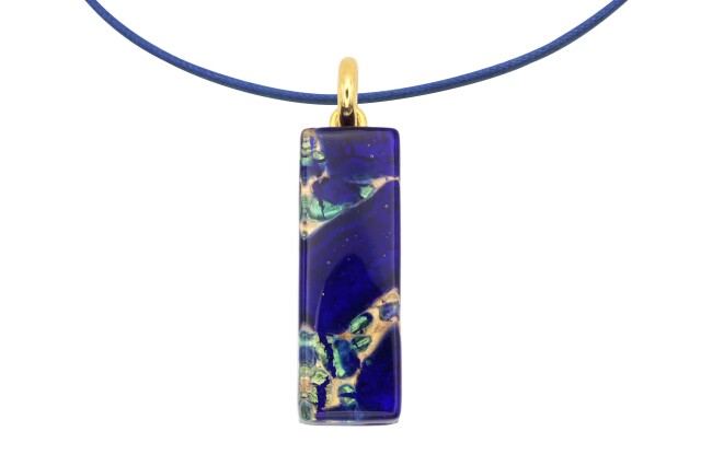 ムラーノグラスペンダント スクエア型ペンダントトップ30mm×10mm