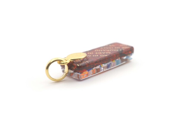 ムラーノグラスペンダント　スクエア型ペンダントトップ30mm×10mm