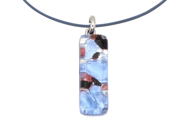 ムラーノグラスペンダント スクエア型ペンダントトップ30mm×10mm