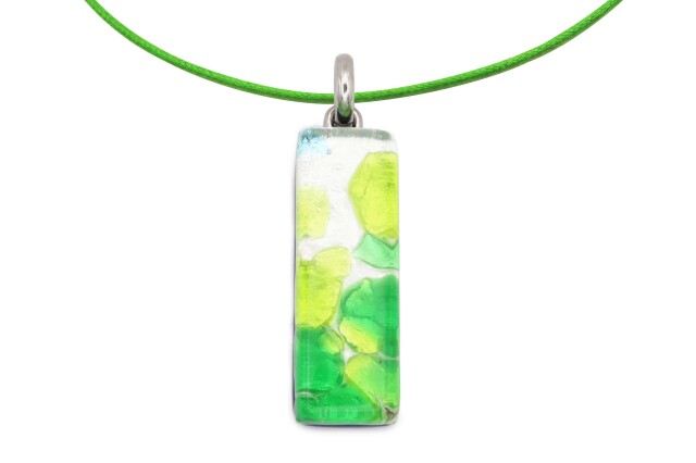 ムラーノグラスペンダント　スクエア型ペンダントトップ30mm×10mm