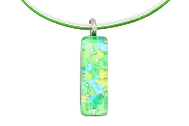 ムラーノグラスペンダント　スクエア型ペンダントトップ30mm×10mm