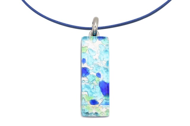 ムラーノグラスペンダント　スクエア型ペンダントトップ30mm×10mm