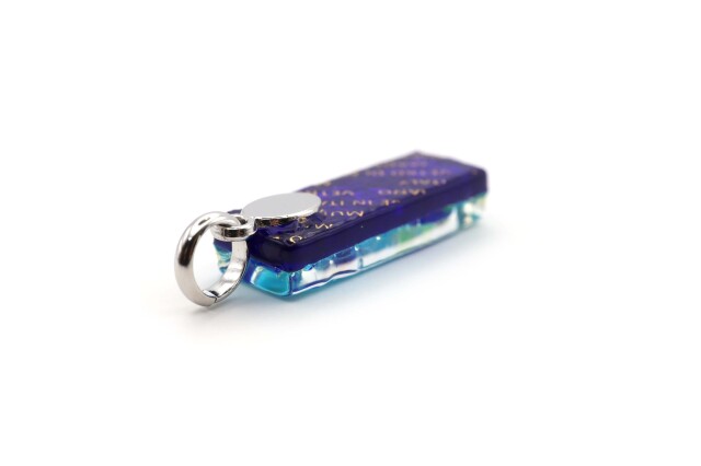 ムラーノグラスペンダント　スクエア型ペンダントトップ30mm×10mm