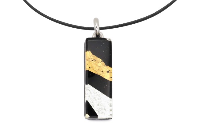 ムラーノグラスペンダント　スクエア型ペンダントトップ30mm×10mm