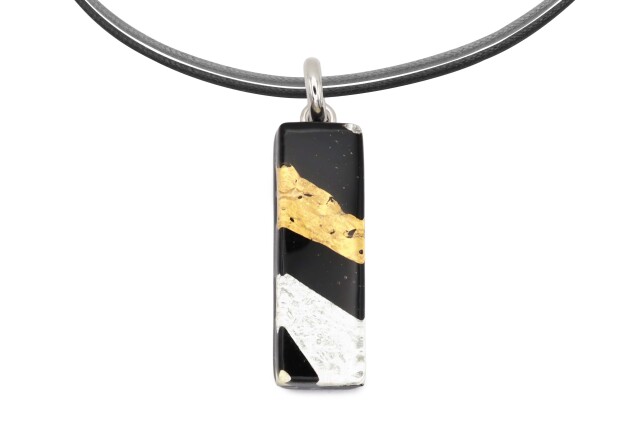 ムラーノグラスペンダント　スクエア型ペンダントトップ30mm×10mm