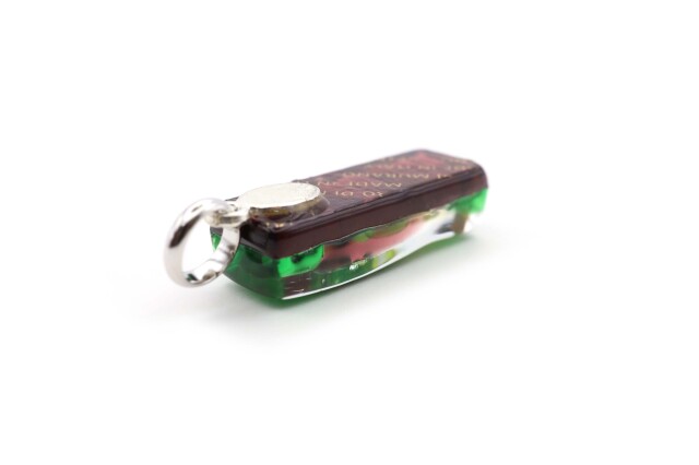 ムラーノグラスペンダント　スクエア型ペンダントトップ30mm×10mm