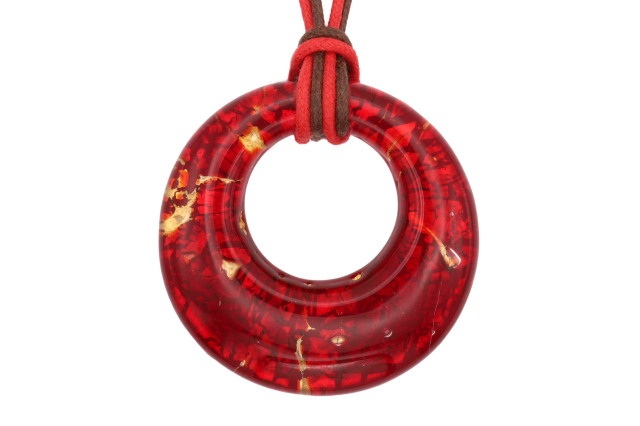 ムラーノグラスペンダント ドーナツ型ペンダントトップ40mm