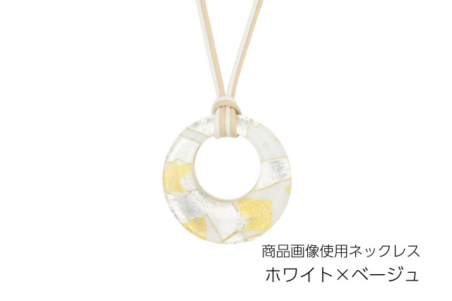 ムラーノグラスペンダント　ドーナツ型ペンダントトップ40mm