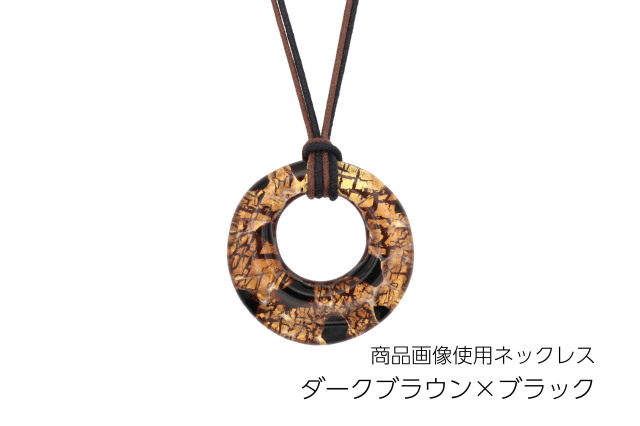 ムラーノグラスペンダント　ドーナツ型ペンダントトップ40mm