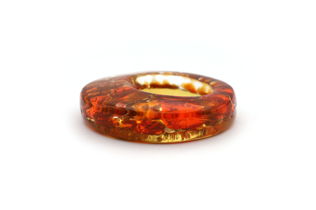 ムラーノグラスペンダント　ドーナツ型ペンダントトップ40mm