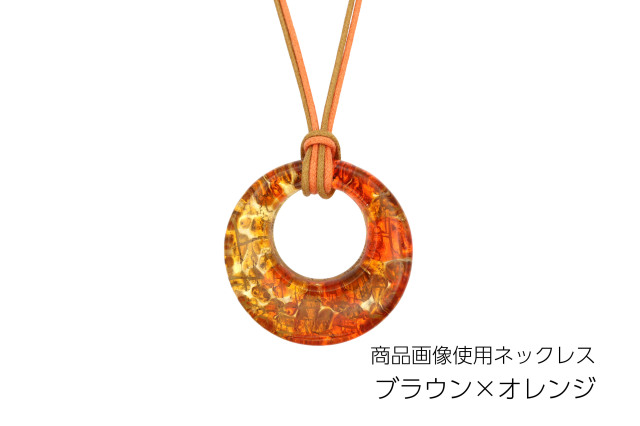 ムラーノグラスペンダント　ドーナツ型ペンダントトップ40mm