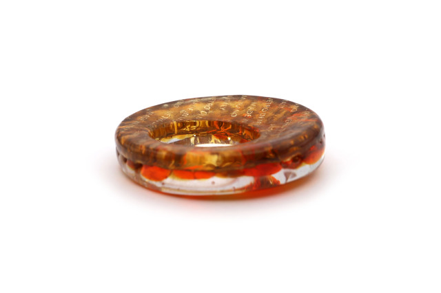 ムラーノグラスペンダント　ドーナツ型ペンダントトップ40mm