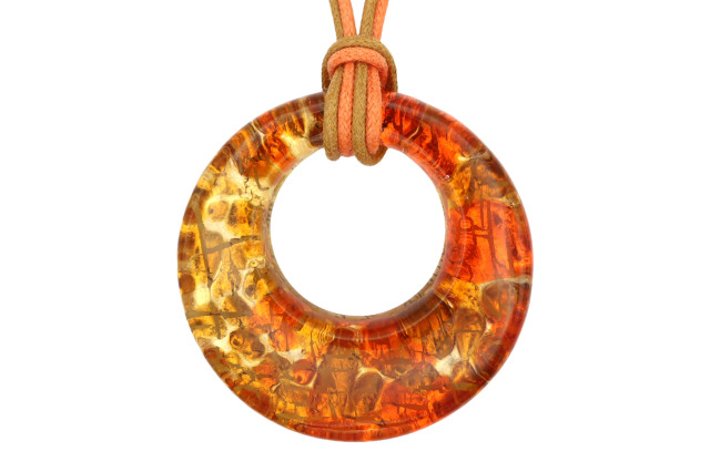 ムラーノグラスペンダント ドーナツ型ペンダントトップ40mm