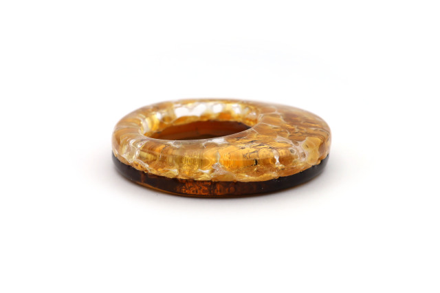 ムラーノグラスペンダント　ドーナツ型ペンダントトップ40mm